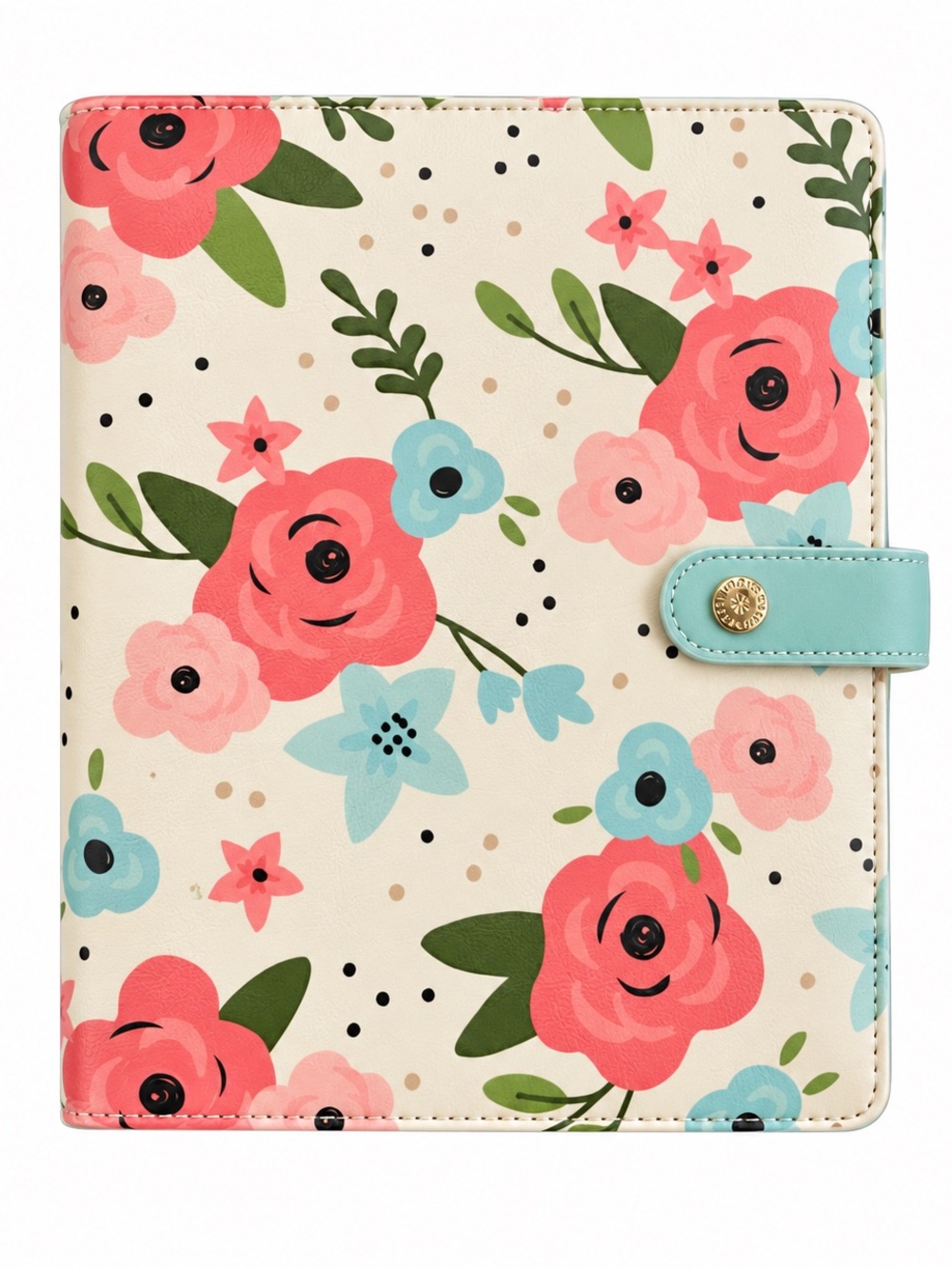 Carpe Diem A5 Floral Planner with Pink and Red Flowers